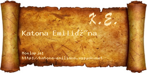 Katona Emiliána névjegykártya